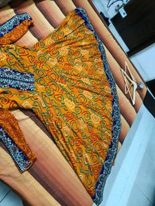 Bandhani Print Georgette Zardozi Embroidery Kurta