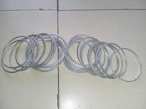 Silver Bangles - Set of 2 Stacks