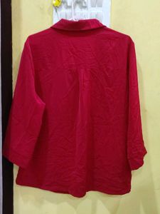 Red Button-Down Top Bust 36-40