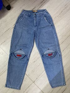 Embroidered Denim Jeans