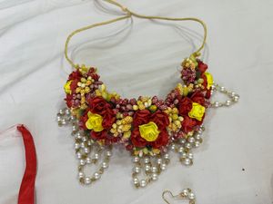 Handmade Haldi Jewellery For Bride