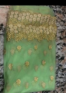 Green & Gold saree