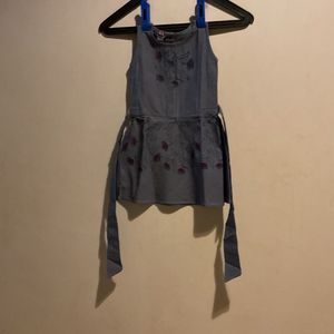 Floral Denim Mini Dress
