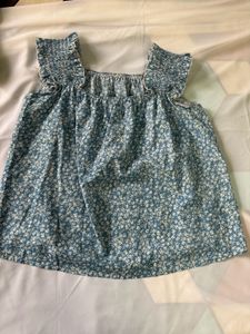 Savana Blue Ruffle Top
