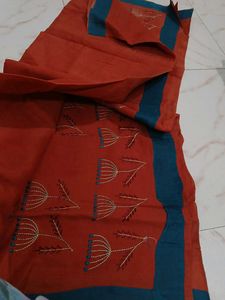 Saree With Border Cotton