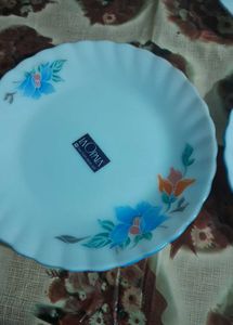 4 La Opala Floral Dinner Plates