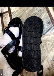 Mr CL All Black Sandals Unused And Super Fine Qua