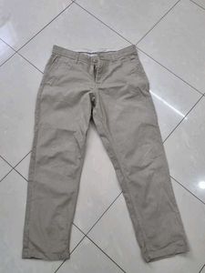 Khaki Cropped Chinos