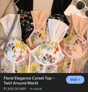 Floral Embroidered Corset Top