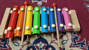 A colorful toy xylophone