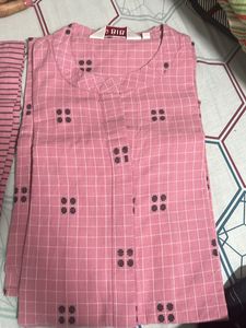 Biba Pink Checkered Cord Set