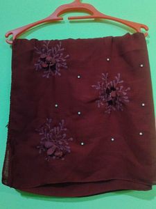 Crepe HIJAB Maroon Floral