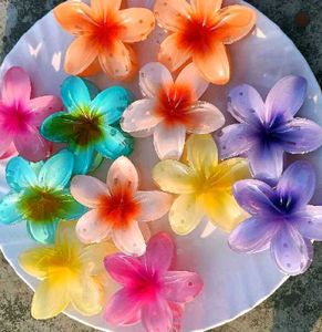 ⭕️Set Of 12! Trendy Hibiscus Claw Clips