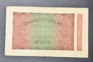 20000 Mark Germany Very Old Note Rare