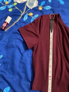 V Neck Deep Cut Wrap Crop Top