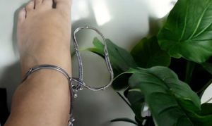 Oxidised Silver Anklet