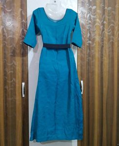 Blue Fit &amp; Flare Dress