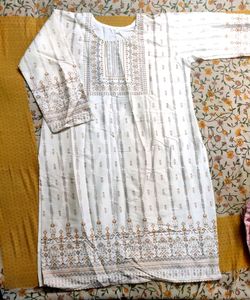 Off White Cotton Silk Kurta