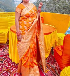 Mustard Silk Saree
