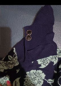 Floral Knit Turtleneck