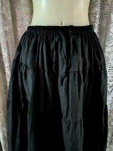 Elegant Black Tiered Skirt
