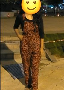 Animal Print Dungree
