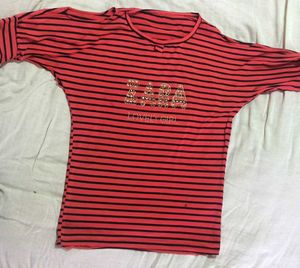 Red Black SHOULDER CUT Zara Top