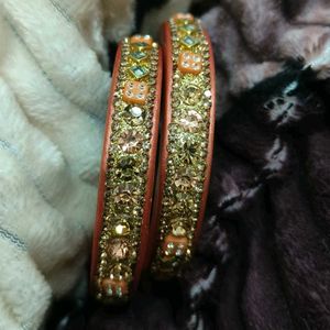 Colorful Lac Bangle Set combo of 3