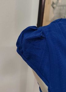 Stylish Blue Button-Down Top