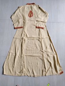 Floor Touch Embroided Long Kurti