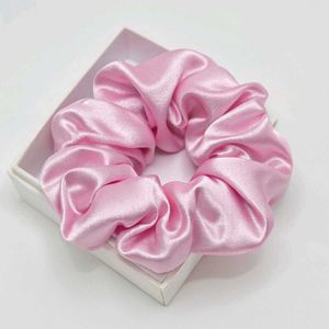 Pink Satin Scrunchie Oversized