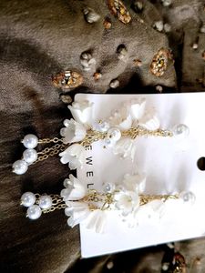 Floral Pearl Drop Earrings