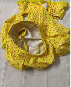 Cute Yellow Polka Dot Swimsuit