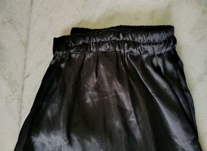 Satin Black Plazzo