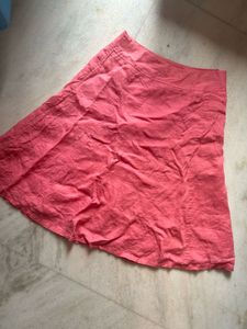 Coral A-Line Skirt