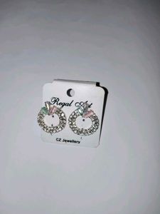 Sparkling Circle Earrings