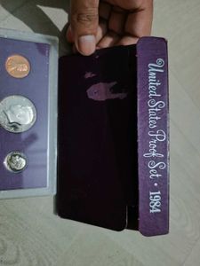 USA 1984 Coin Proof Set With Cover, America Rare