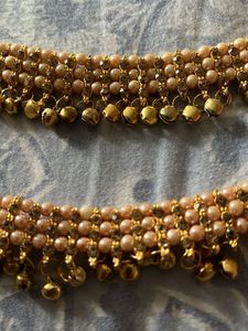 Pearl &amp; Gold Anklets