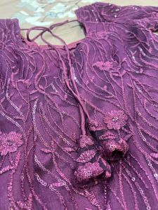 Elegant Purple embroidered Kurta