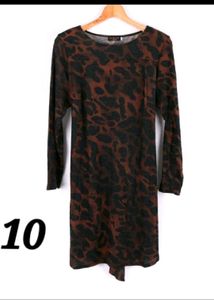 New Korean Brown Dress With Tag