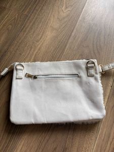 White Fur Sling Bag