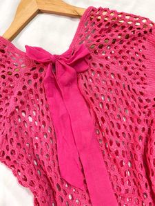 Pinterest Pink Bow Knit Top D