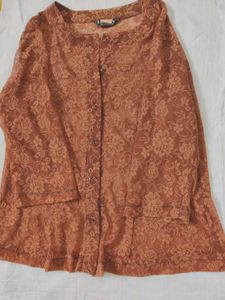 Floral Lace Button-Up Top