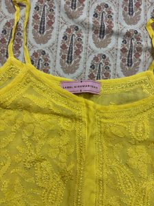 Label Aishwaryrika- Strappy Sheer Chikankari Kuri