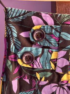 Floral A-Line Skirt High Waist