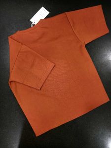 Orange Graphic Print Tee