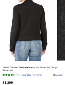 Benetton Black Biker Jacket