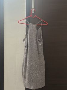 Gray Knit Tank Dress