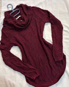 🎁Buy 2 Get2 Free Burgundy Cowl Neck Sweater E