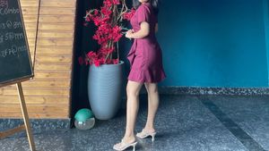 Burgundy Wrap Mini Dress